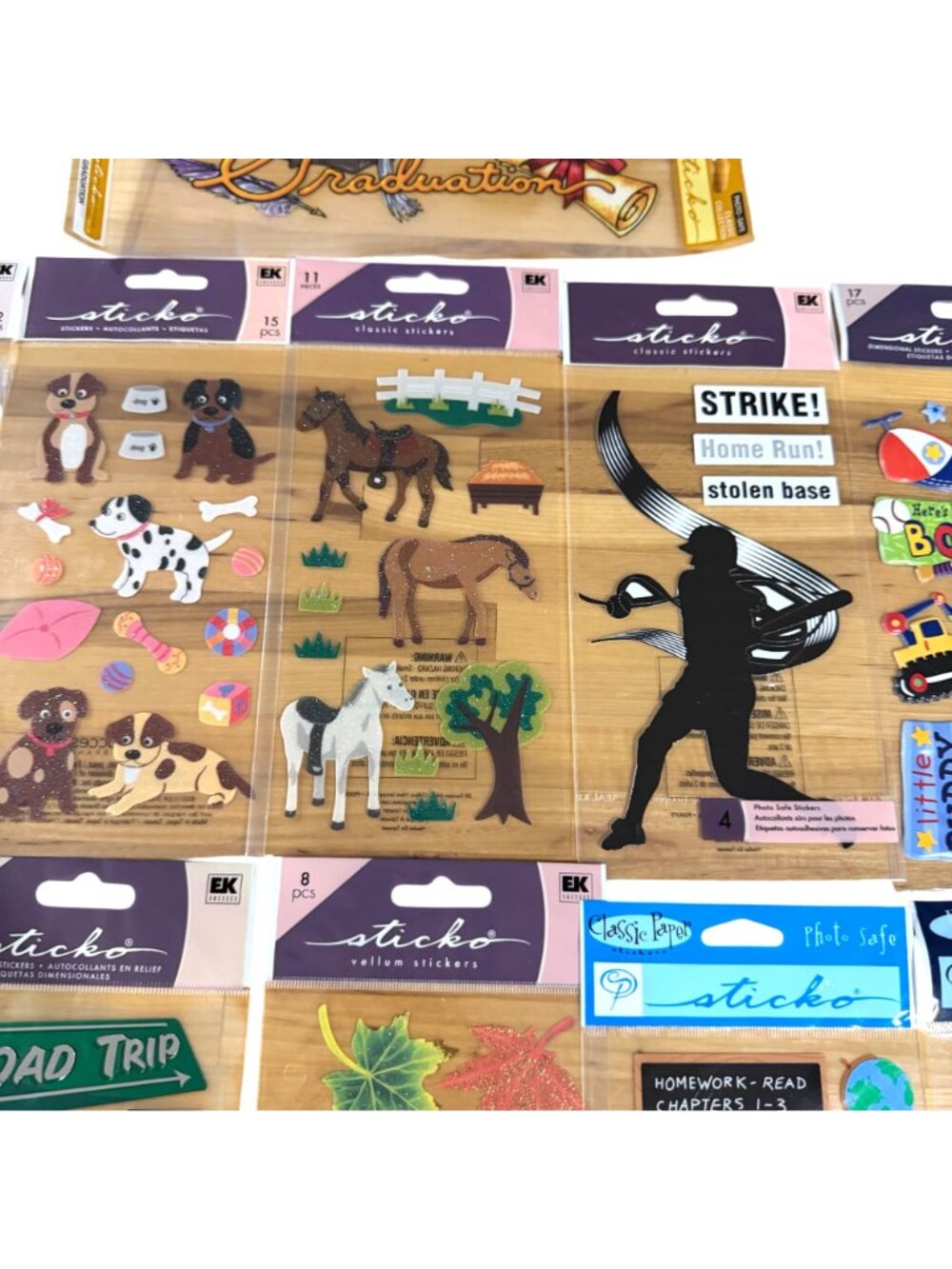 EK Sticko Sticker Lot Animals Sports Travel Education Horses Dog Fall Graduation - Picture 6 of 8